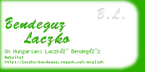 bendeguz laczko business card